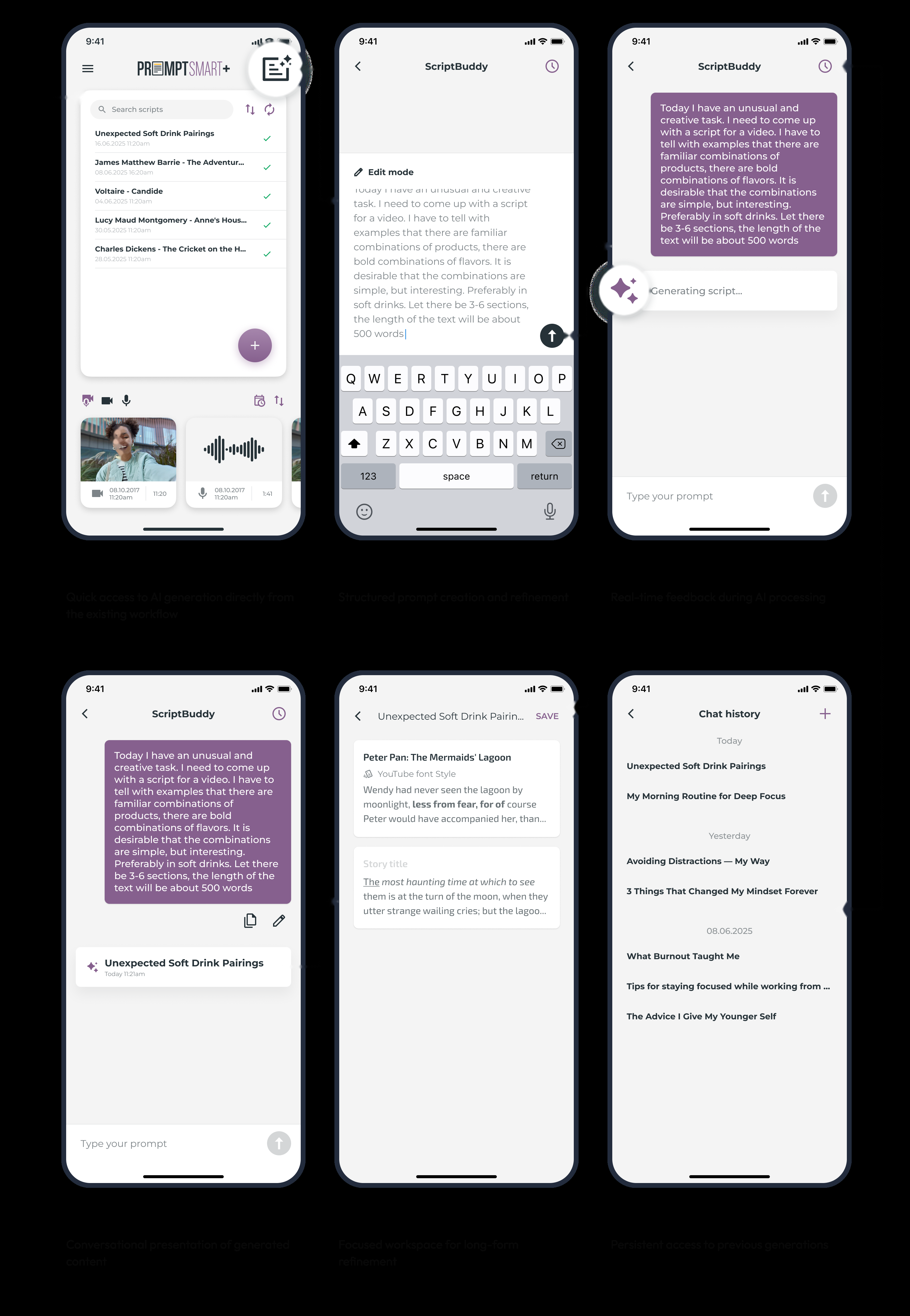 ScriptBuddy key decision screen